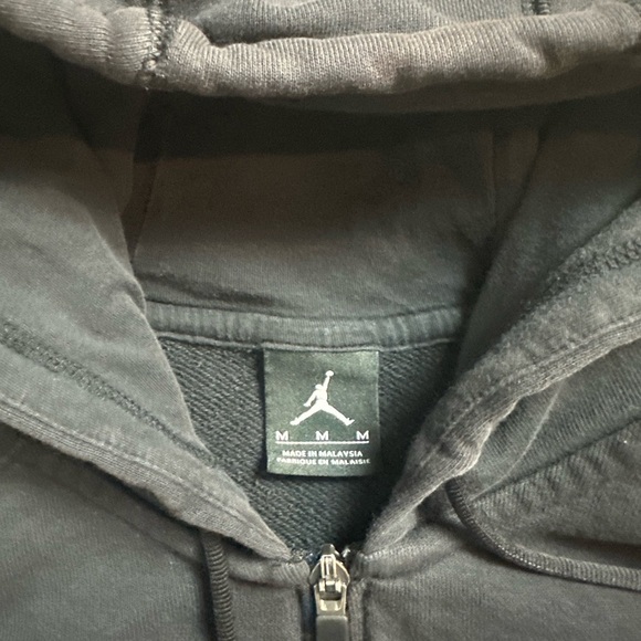 Air Jordan Logo Black Zip-up Hoodie Medium - Picture 3 of 5